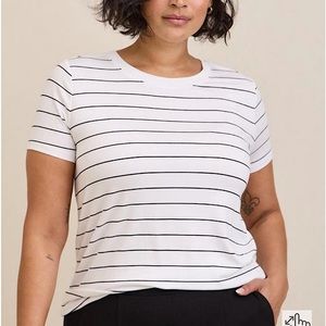 Torrid Super Soft Crew Neck Stripe Tee